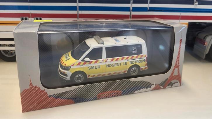 Odeon Volkswagen Transporter T6 Ambulance Samu 28, Hobby en Vrije tijd, Modelauto's | 1:43, Nieuw, Auto, Overige merken, Ophalen of Verzenden