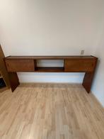 Vintage Houten Bedkast, Huis en Inrichting, Ophalen, 90 cm, Eenpersoons, Bruin