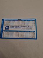 4019  Sticker Jaarkalender Autoverhuur Bultman  1993, Ophalen of Verzenden