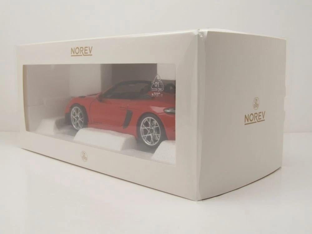 Porsche 718 Spyder RS 2023 Rouge - Miniature Norev 1/18, Moulée Sous Pression, Neuve