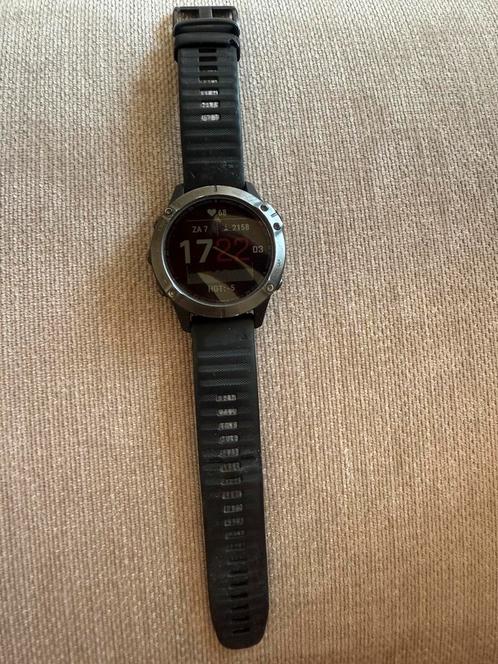 Garmin Fenix 6 Sapphire, Sieraden, Tassen en Uiterlijk, Sporthorloges, Zo goed als nieuw, Android, Zwart, Ophalen of Verzenden
