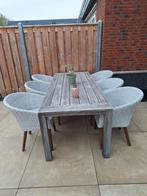 Tuintafel merk Intenso met 6 stoelen met kussens., Ophalen, Overige materialen, Gebruikt, Eettafel