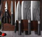 Stainless Steel keukenmessen set, 6 verschillende messen, Verzenden, Nieuw