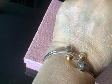 Vintage gouden harde armband kube balletjes 18 kar. 750 goud beschikbaar voor biedingen