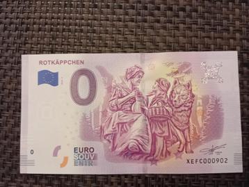 Roodkapje 0 euro biljet UNC beschikbaar voor biedingen