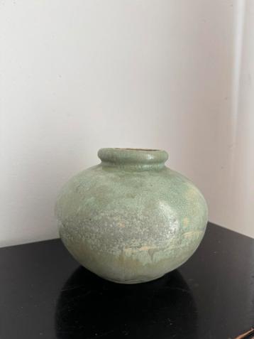 Vaas mid century modern vase groen aardewerk vintage beschikbaar voor biedingen