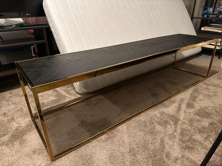 Stijlvolle salon Tafel - bruin & Goud, Huis en Inrichting, Tafels | Salontafels, Zo goed als nieuw, 50 tot 75 cm, Minder dan 50 cm