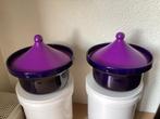 Vintage Potterie Driehoek Huizen puntmuts schalen,Laren serv, Huis en Inrichting, Keuken | Servies, Keramiek, Ophalen of Verzenden