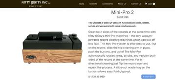 Nitty Gritty Mini-Pro 2 platenwasser nieuw in doos