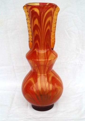 Grote vintage Poolse glazen vaas, Laura Glassworks Tarnow (7 beschikbaar voor biedingen
