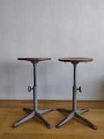 2x kruk Ahrend de Cirkel Friso Kramer krukje hout metaal, Gebruikt, ., In hoogte verstelbaar, Ophalen of Verzenden