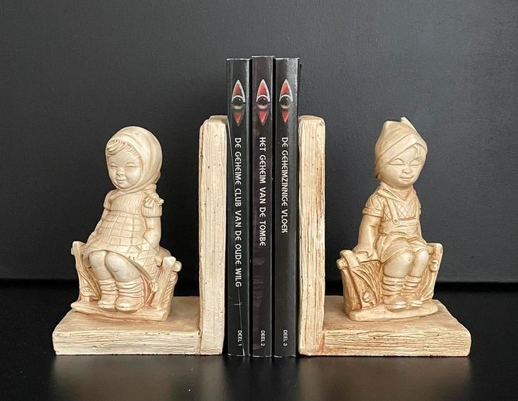 Set vintage boekensteunen, Huis en Inrichting, Woonaccessoires | Wandplanken en Boekenplanken, Zo goed als nieuw, Ophalen of Verzenden