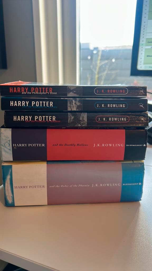 Set Harry Potter boeken van J.K. Rowling, Boeken, Fantasy, Zo goed als nieuw, Ophalen of Verzenden