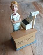Kassière Beeldje - Leuk Decoratief Object, Ophalen of Verzenden, Gebruikt, Kunststof, Mensenbeeld