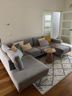 Grijze U-vormige lounge bank, circa 3m breed, Huis en Inrichting, Ophalen, 250 tot 300 cm, Gebruikt, Hoekbank