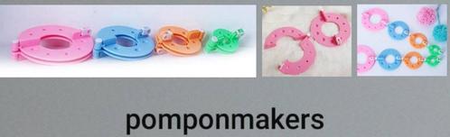 Pompon makers / pom pon makers / pomponmakers (set van 4), Hobby en Vrije tijd, Knutselen, Nieuw, Gereedschap of Toebehoren, Ophalen of Verzenden