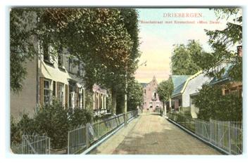Driebergen, Boschstraat met Kostschool. Tulpkaart  beschikbaar voor biedingen