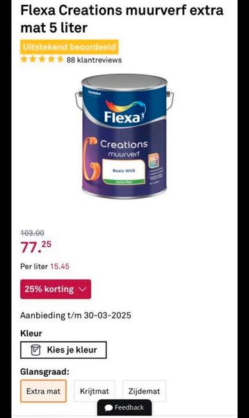 Flexa creations muurverf camouflage green beschikbaar voor biedingen