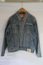 Harley Davidson spijker jack maat L, Kleding | Heren, Jassen | Zomer, Maat 52/54 (L), Gedragen, Blauw, Harley Davidson