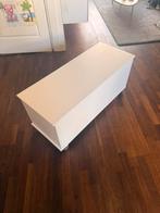 Grote witte speelgoedkist (2 vakken) op wielen - 100x40x40, Ophalen, Zo goed als nieuw