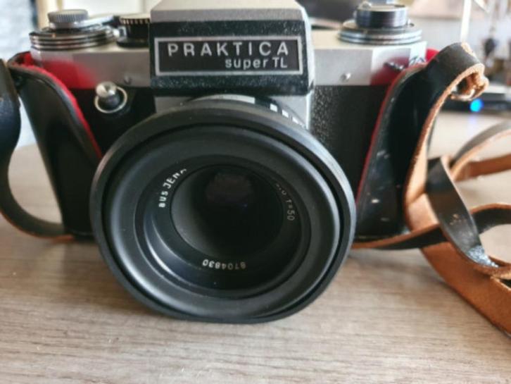 Mooie jaren 70 Praktica Super TL met Meyer-Optik jena lens.., Audio, Tv en Foto, Fotocamera's Analoog, Zo goed als nieuw, Spiegelreflex