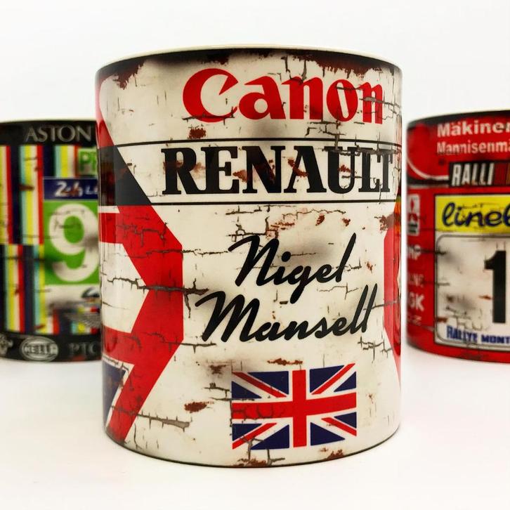✅ Nigel Mansell Helmet mok Vintage olie F1 Autosport NIEUW, Verzamelen, Automerken, Motoren en Formule 1, Nieuw, Formule 1, Ophalen of Verzenden
