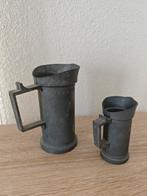 Twee Tinnen Bekers, Antiek en Kunst, Antiek | Tin, Ophalen of Verzenden