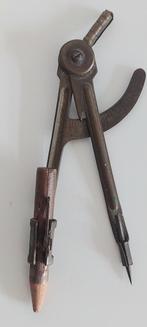 Antieke Franse Passer met Potlood, Antiek en Kunst, Antiek | Gereedschap en Instrumenten, Ophalen of Verzenden