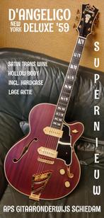 D’ANGELICO DELUXE '59 SATIN TRANS WINE INCL.HARDCASE, Ophalen of Verzenden, Nieuw, Hollow body, Overige merken
