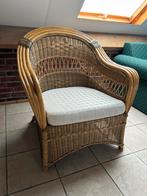 Rotan lounge stoel, Huis en Inrichting, Stoelen, Overige kleuren, Riet of Rotan, Ophalen of Verzenden, Zo goed als nieuw