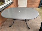 Ovale tuintafel opklapbaar antraciet, Tuin en Terras, Tuintafels, Ophalen, Gebruikt, Ovaal