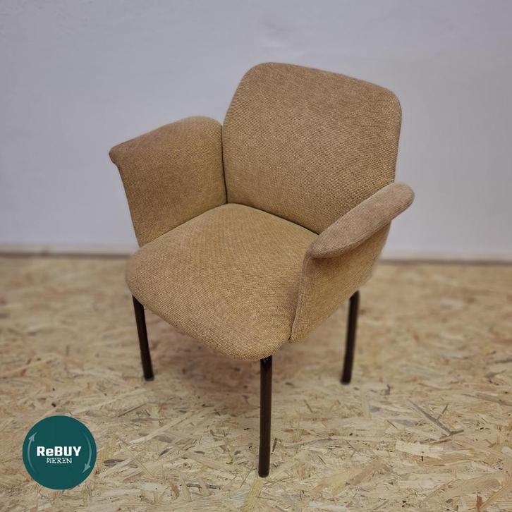 Eetkamerstoel, Huis en Inrichting, Stoelen, Gebruikt, Vier, Hout, Metaal, Stof, Overige kleuren, Ophalen
