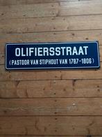 Emaille Straatnaambord Olifiersstraat, Antiek en Kunst, Antiek | Emaille, Ophalen of Verzenden