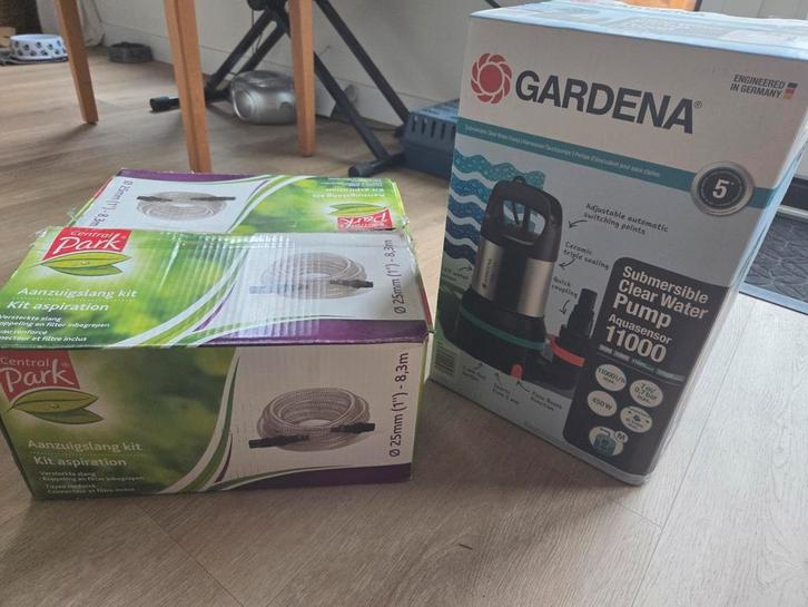 Gardena Dompelpomp Aquasensor 11000 + Aanzuigslang, Tuin en Terras, Waterpompen, Zo goed als nieuw, Dompelpomp, Ophalen of Verzenden