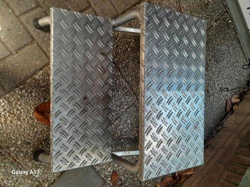 Aluminium Trap - 2 Treden, Doe-het-zelf en Verbouw, Ladders en Trappen, Gebruikt, Trap, Minder dan 2 meter, Ophalen of Verzenden