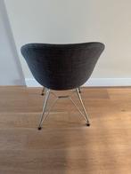 8 stuk Grijze design stoelen met metalen poten, Huis en Inrichting, Stoelen, Ophalen, Zo goed als nieuw, Metaal, Eén