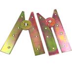 2 extra grote ladderscharnieren geel verzinkt 220 mm, Verzenden, Nieuw, Scharnier