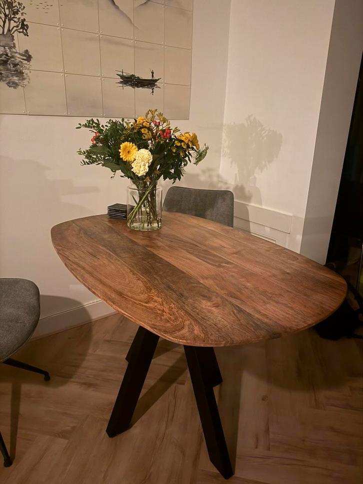 Benoa Eettafel Deens Ovaal Runa, Huis en Inrichting, Tafels | Eettafels, Gebruikt, 50 tot 100 cm, 100 tot 150 cm, Vier personen