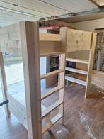 Hoogslaper met kast/zitje van terug gedroogd hout, Ophalen of Verzenden, Nieuw, Hoogslaper