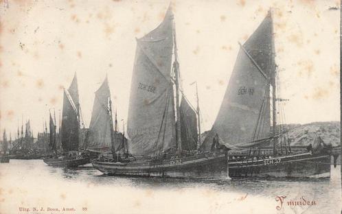 JK298 IJmuiden Vissersboten 1903, Verzamelen, Ansichtkaarten | Nederland, Gelopen, Noord-Holland, Voor 1920, Verzenden