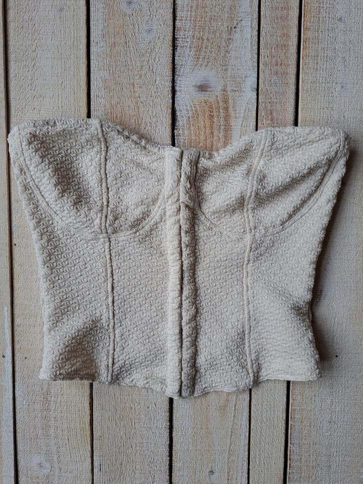 H&M Corset Top - Maat 36, Kleding | Dames, Tops, Zo goed als nieuw, Maat 36 (S), Beige, Zonder mouw, Verzenden