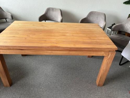 Teakhouten set: eettafel, salontafel (met lade) & tv-meubel, Huis en Inrichting, Tafels | Salontafels, Gebruikt, Minder dan 50 cm