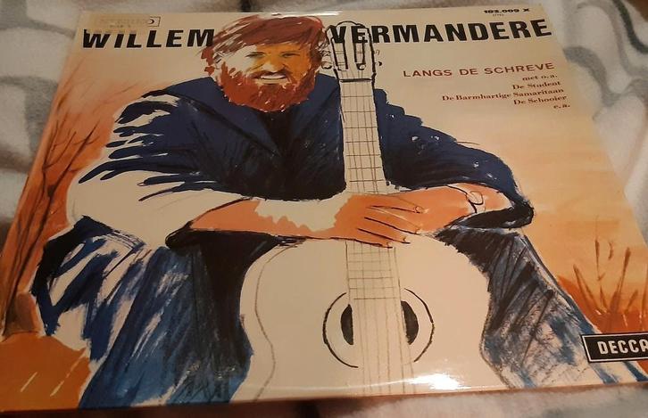 Willem Vermandere - Langs de Schreve LP decca, Cd's en Dvd's, Vinyl | Nederlandstalig, Gebruikt, Levenslied of Smartlap, 12 inch