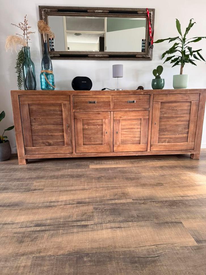 Teak meubelen, Huis en Inrichting, Kasten | Dressoirs, Gebruikt, 25 tot 50 cm, Teakhout, Ophalen