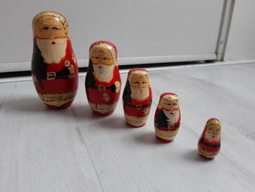 Vintage Matroesjka kerstmannetjes beschikbaar voor biedingen