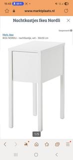 Nordli Ikea nachtkastje met draadloze oplader., Ophalen, Gebruikt, Minder dan 45 cm, Minder dan 55 cm