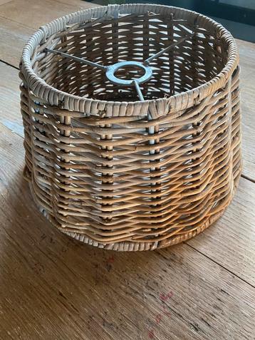 Rotan lampenkap, landelijk, brocante 