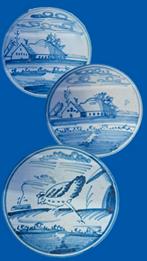 3 stuks antieke Delftsblauwe tegels, Antiek en Kunst, Antiek | Wandborden en Tegels, Ophalen of Verzenden