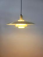 Vintage Deense schalenlamp van Lyskaer Belysning in messing, Huis en Inrichting, Lampen | Hanglampen, Gebruikt, Ophalen of Verzenden