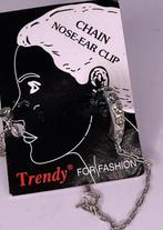 FRENDY FOR FASHION OORBEL PLUS NEUSPIERCING ZILVERKLEURIG, Sieraden, Tassen en Uiterlijk, Piercings, Ophalen of Verzenden, Nieuw